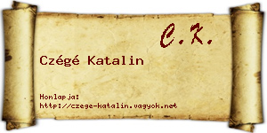 Czégé Katalin névjegykártya